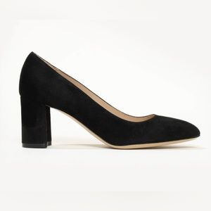 NWOB M.Gemi The Lustro black suede almond toe pumps size 36